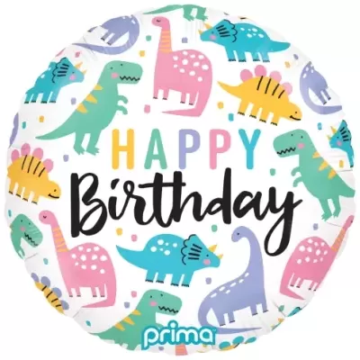 Balão Happy Birthday Dinossauros