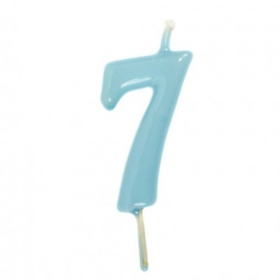 Velas Número Azul Bebé