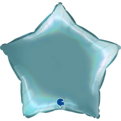Balão Estrela Azul Platina