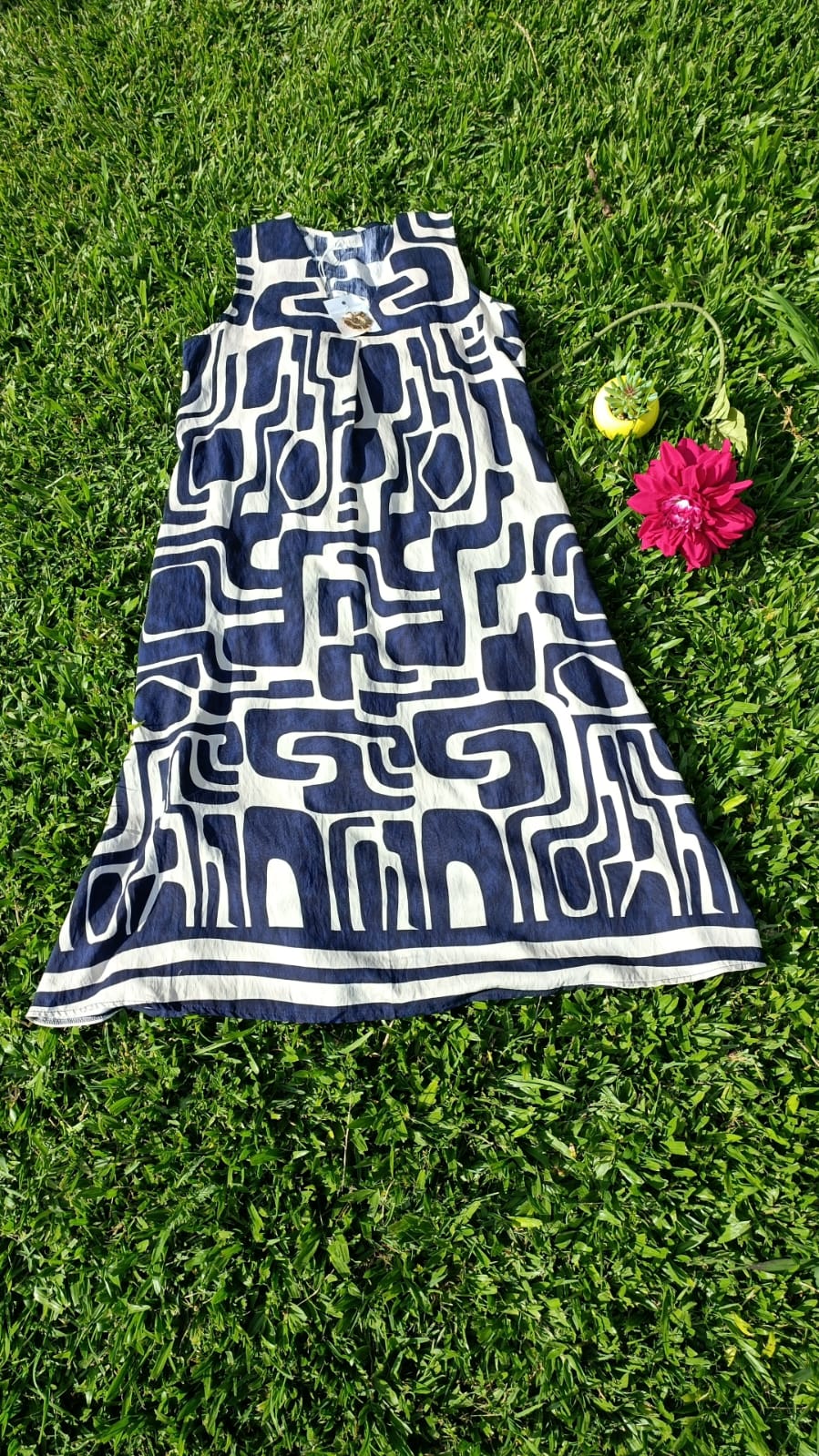 Vestido comprido com manga cava