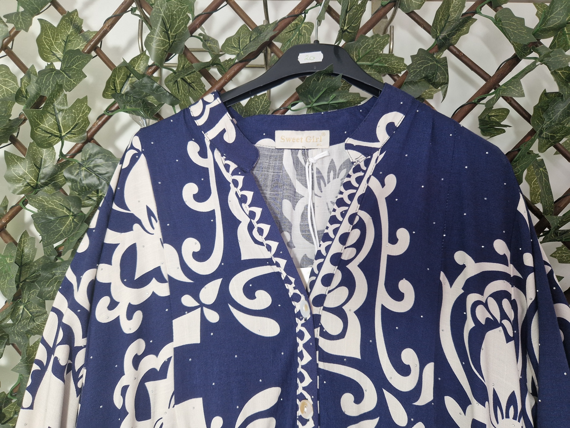 Vestido comprido com botões