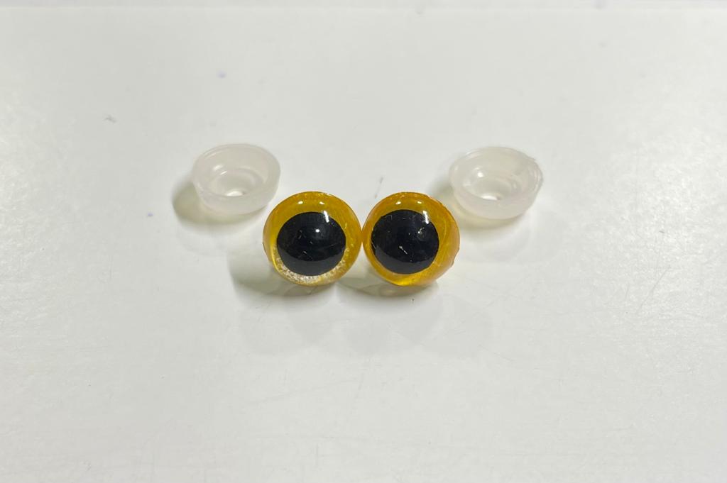 Olhos Amigurumi Amarelos 10mm
