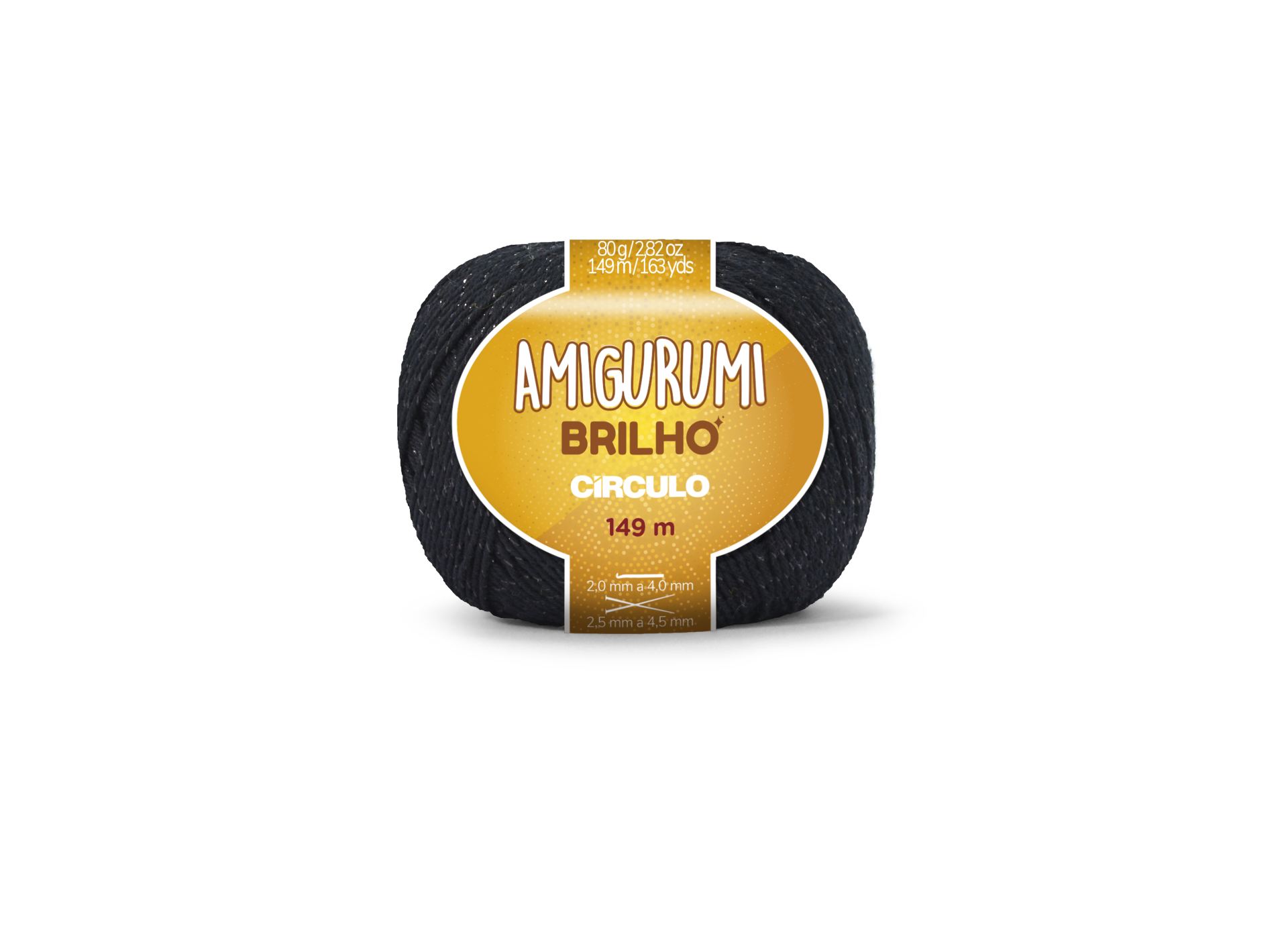 Amigurumi Brilho Preto - 8990