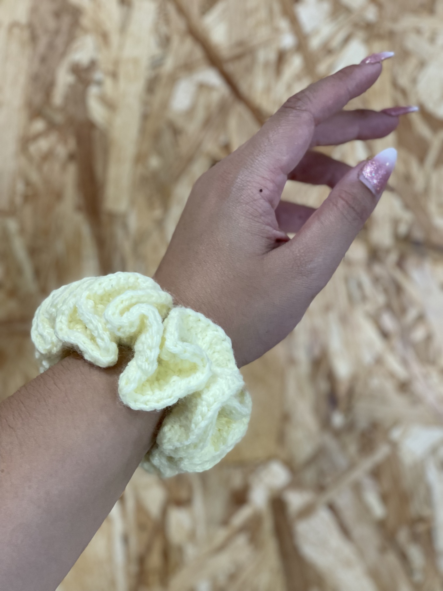 Scrunchie Amarelo Claro