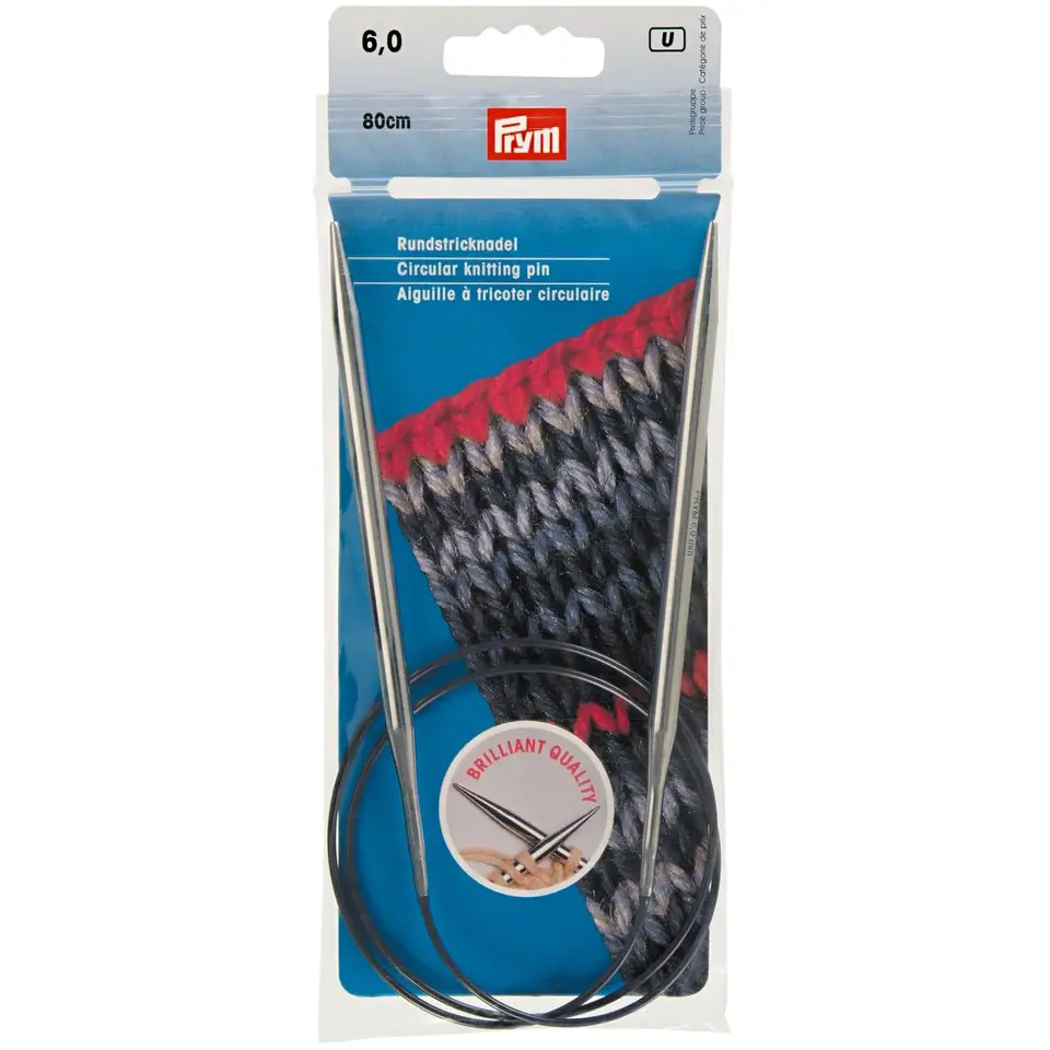 Agulha Circular 6mm com 80cm