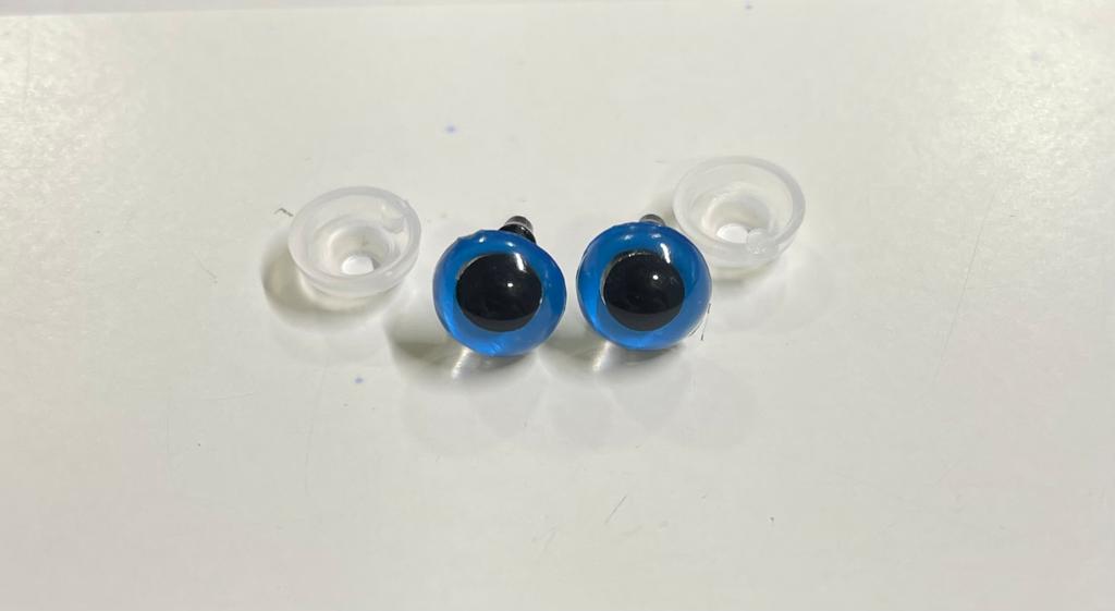 Olhos Amigurumi Azuis 10mm