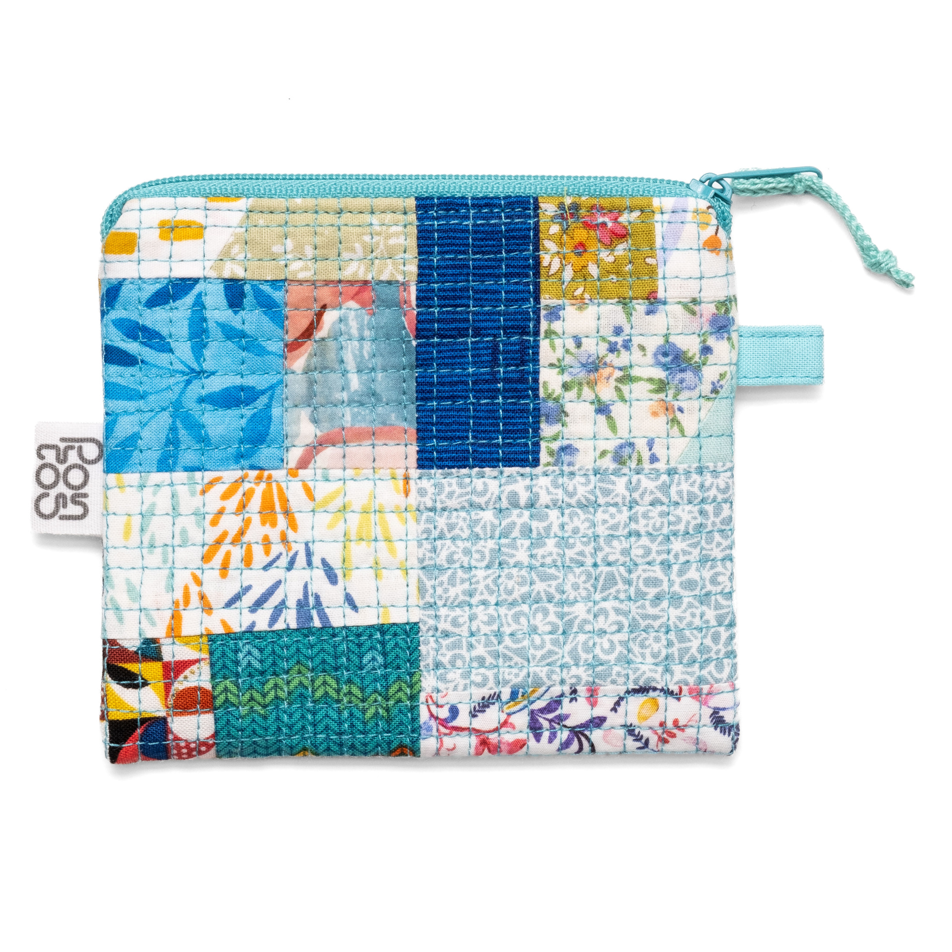 Porta-moedas MiniPatchwork Verde-água Porta-moedas MiniPatchwork Verde-água