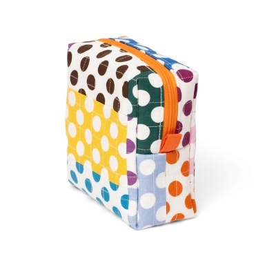 Necessaire S Bolinhas Laranja