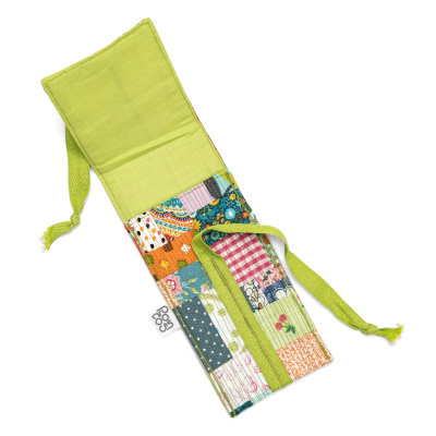 Estojo Nó MiniPatchwork Verde-lima