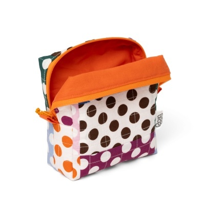 Necessaire S Bolinhas Laranja