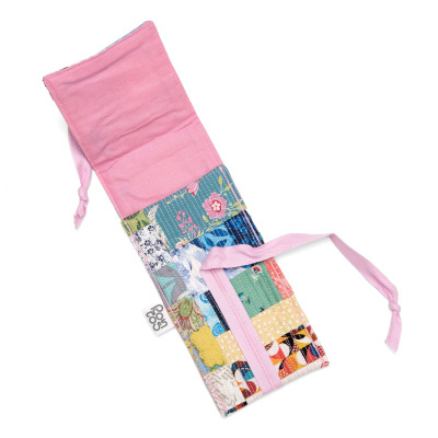 Estojo Nó MiniPatchwork Rosa