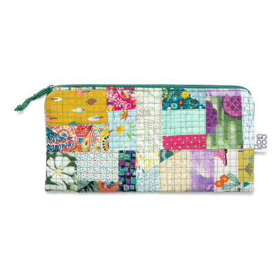 Estojo Plano MiniPatchwork Verde