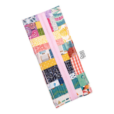 Estojo Nó MiniPatchwork Rosa