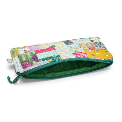 Estojo Plano MiniPatchwork Verde