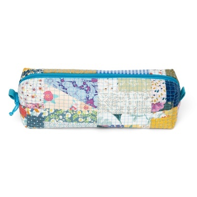 Estojo Box Minipatchwork Turquesa