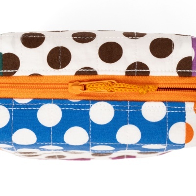 Necessaire S Bolinhas Laranja