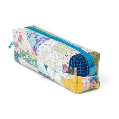 Estojo Box Minipatchwork Turquesa