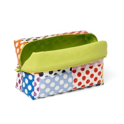 Necessaire L Bolinhas Verde-lima