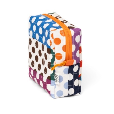 Necessaire S Bolinhas Laranja