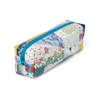 Estojo Box Minipatchwork Turquesa