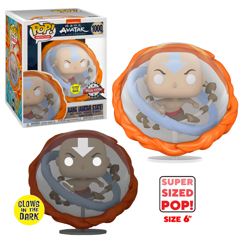 Funko POP! Avatar The Last Airbender Aang (Avatar State) 6" Special Edition GITD #1000