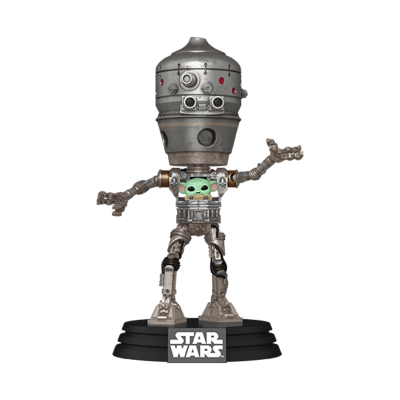 Funko POP! Deluxe Star Wars The Mandalorian IG-12 with Grogu #720