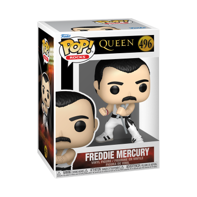 *PRÉ-RESERVA* Funko POP! Rocks Queen Freddie Mercury (White Singlet) #496