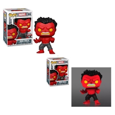 Bundle Funko POP! Marvel Red Hulk Special Edition + Chase #854