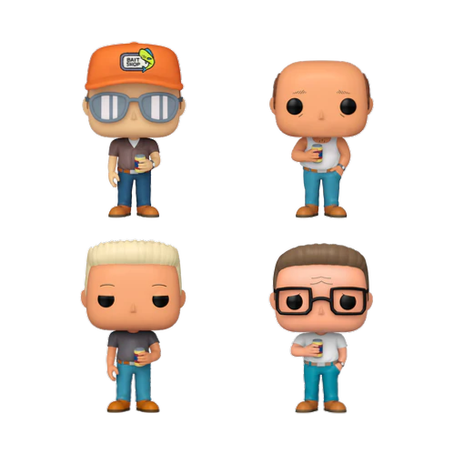 PRÉ-RESERVA - Funko POP! ANIMATION "King Of The Hill": 4 pack - Dale Gribble, Hank Hill, Bill Dauterive, Boomhauer (SPECIAL EDITION) PRÉ-RESERVA - Funko POP! ANIMATION "King Of The Hill": 4 pack - Dale Gribble, Hank Hill, Bill Dauterive, Boomhauer (SPECIAL EDITION)