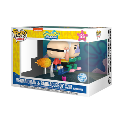 PRÉ-RESERVA - Funko Pop! RIDES "SpongeBob SquarePants": Mermaidman & Barnacleboy with Invisible Boatmobile #126 (SPECIAL EDITION) PRÉ-RESERVA - Funko Pop! RIDES "SpongeBob SquarePants": Mermaidman & Barnacleboy with Invisible Boatmobile #126 (SPECIAL EDITION)