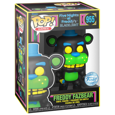 PRÉ-RESERVA - Funko Pop! GAMES "Five Nigths at Freddy's": Freddy Fazbear (Blacklight) #955 (SPECIAL EDITION)