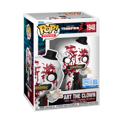 PRÉ-RESERVA - Funko Pop! MOVIES "Terrifier 3": Art the Clown with Knife (Bloody) #1948 (SPECIAL EDITION) PRÉ-RESERVA - Funko Pop! MOVIES "Terrifier 3": Art the Clown with Knife (Bloody) #1948 (SPECIAL EDITION)
