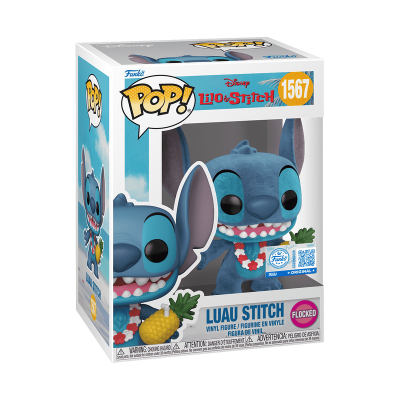 Funko Pop! "Lilo & Stitch":  Luau Stitch (Flocked) #1567 (SPECIAL EDITION)