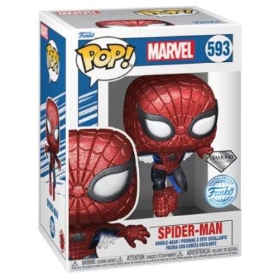 PRÉ-RESERVA - Funko Pop!  "Spider Man": Spider-Man (Diamond) #593 (Exclusive)