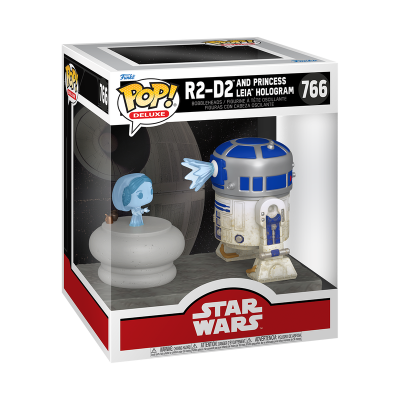 PRÉ-RESERVA - Funko POP! DELUXE "Star Wars" : R2-D2 with Princess Leia Hologram