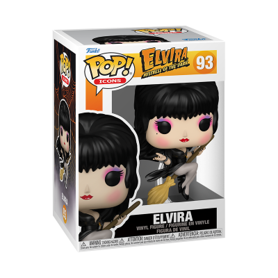 PRÉ-RESERVA - Funko POP! ICONS "Elvira®: Mistress of the Dark": Elvira on Broom
