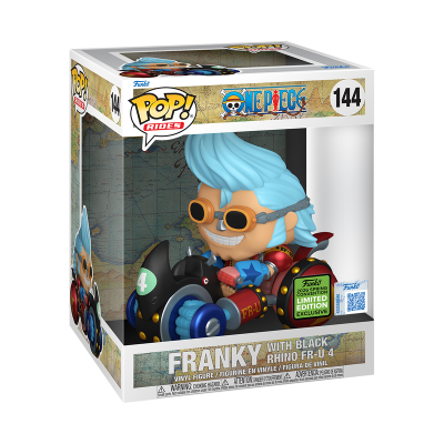 Funko POP!  RIDES DELUXE "One Piece": Franky with Black Rhino FR-U 4 #144 (SPECIAL EDITION)