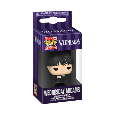 PRÉ-RESERVA - Funko Pocket Pop! Keychain "Wednesday": Wednesday Addams (Black Coat)