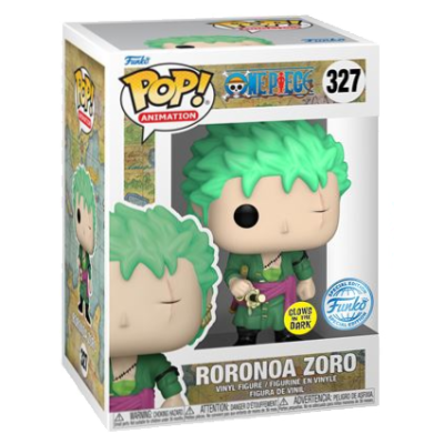 PRÉ-RESERVA/RESTOCK - Funko POP! Animation "One Piece": Roronoa Zoro (GITD) #327 (Exclusive)