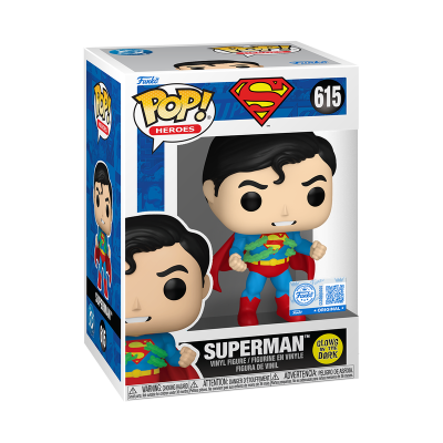 PRÉ-RESERVA - Funko POP! HEROES "Superman": Superman (Metropolis Suit) (GITD) #615 (SPECIAL EDITION)