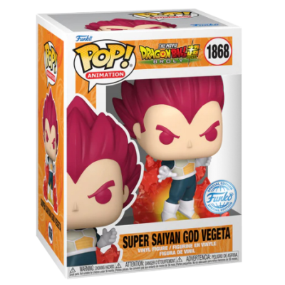 Funko POP! ANIMATION "Dragon Ball Super Broly": Super Saiyan God Vegeta (WITH FLAMES) #1868 (SPECIAL EDITION)