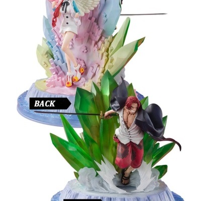 PRÉ-RESERVA - Estatueta "One Piece"  Film: Red Figuarts ZERO (Extra Battle) Shanks & Uta (24 cm)