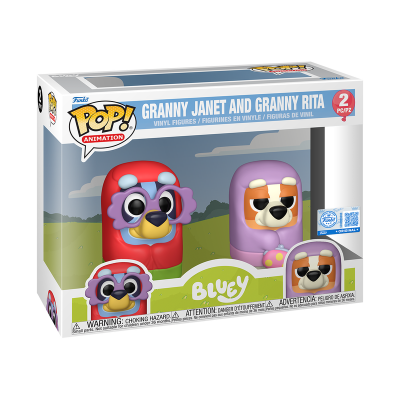 PRÉ-RESERVA - Funko Pop!  ANIMATION "Bluey": Granny Janet and Granny Rita 2-Pack (SPECIAL EDITION)