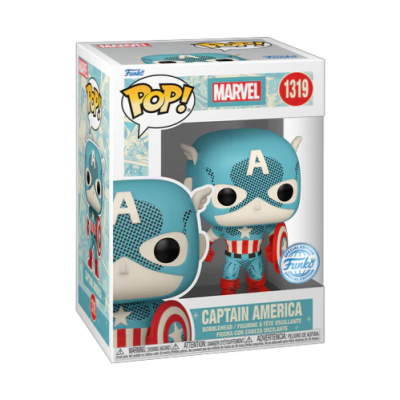 PRÉ-RESERVA - Funko POP! Marvel: Retro Reimagined - Captain America #1319 (Exclusive)