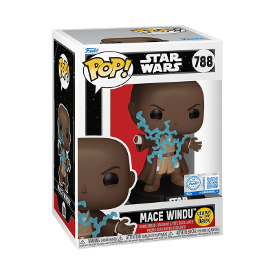PRÉ-RESERVA - Funko POP! "Star Wars": Mace Windu (Force Lightning Death) (GITD) #788 (SPECIAL EDITION)