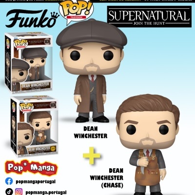 PRÉ-RESERVA - Funko POP! TELEVISION "Supernatural": BUNDLE Dean Winchester + CHASE