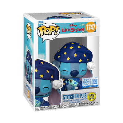 PRÉ-RESERVA - Funko POP! "Lilo & Stitch": Stitch in PJ's (Glow) #1747 (SPECIAL EDITION)