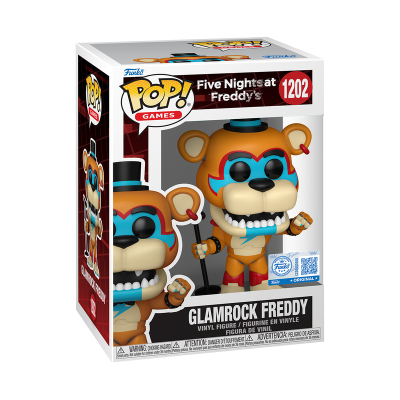 PRÉ-RESERVA - Funko POP!  GAMES "Five Nights at Freddy’s: Security Breach": Glamrock Freddy #1202 (SPECIAL EDITION)