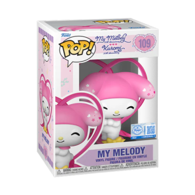 PRÉ-RESERVA - Funko POP! "My Melody 50th Anniversary and Kuromi the 20th Anniversary": My Melody (With Ribbon) #109 (SPECIAL EDITION)