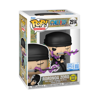 Funko POP! ANIMATION "One Piece":Roronoa Zoro (Dressrosa Arc) (Glow) #2514 (Special Edition)